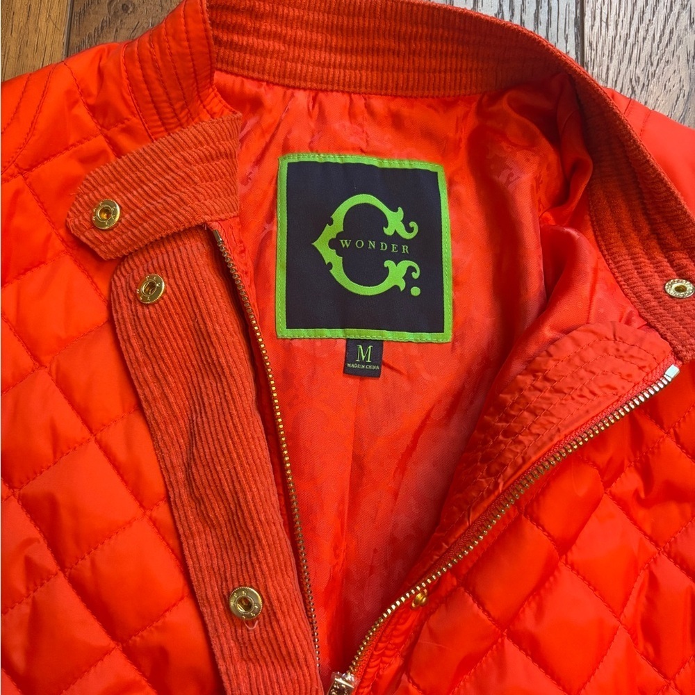 C. Wonder Quilted Orange/Red Bomber Jacket - Picture 2 of 4